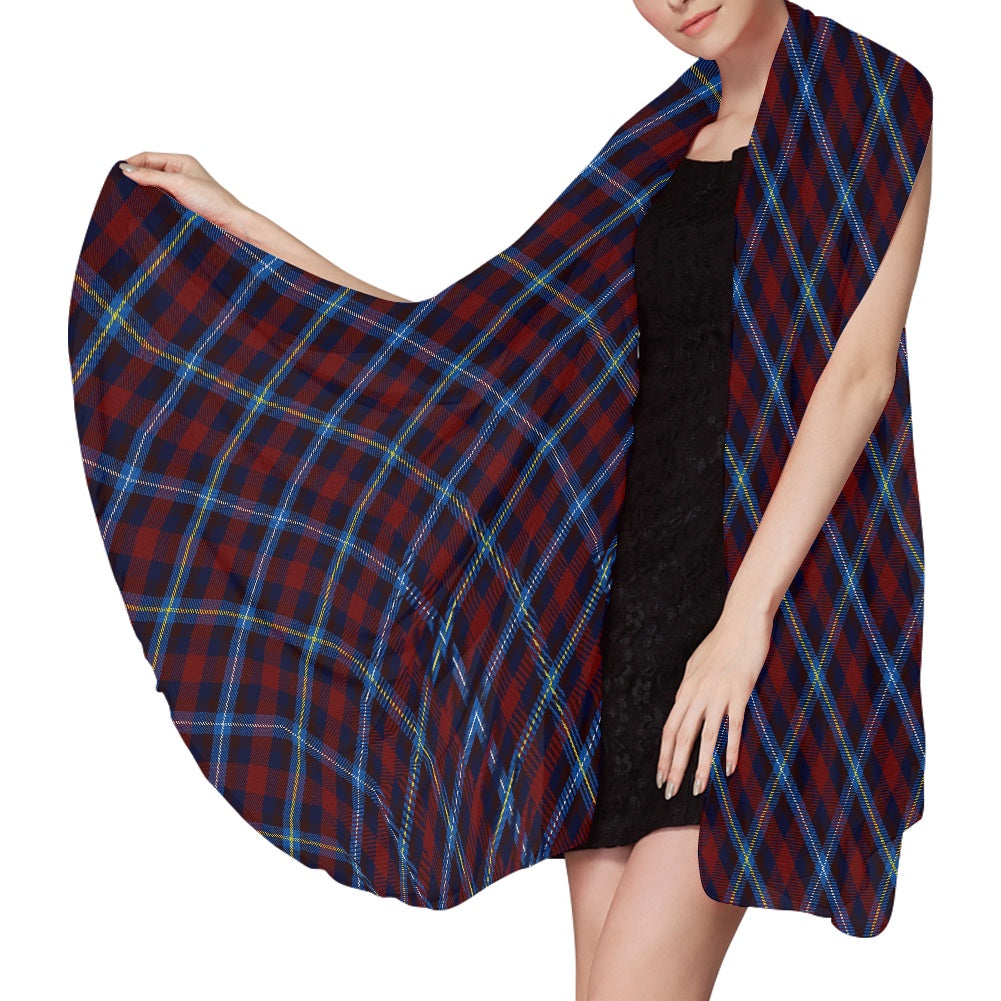 Highland Titles Tartan Chiffon Scarf