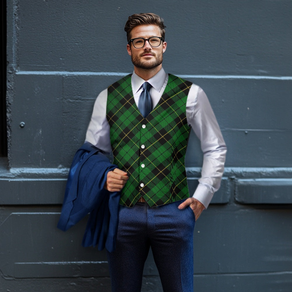 Clan Wallace Hunting Tartan Suit vest jacket