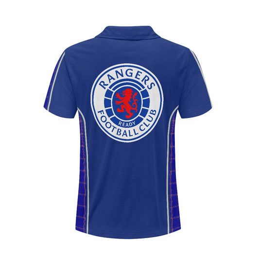 Rangers Lion Crest & Tartan Polo