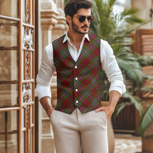 Clan Michael of Appin Tartan Bias Suit vest jacket