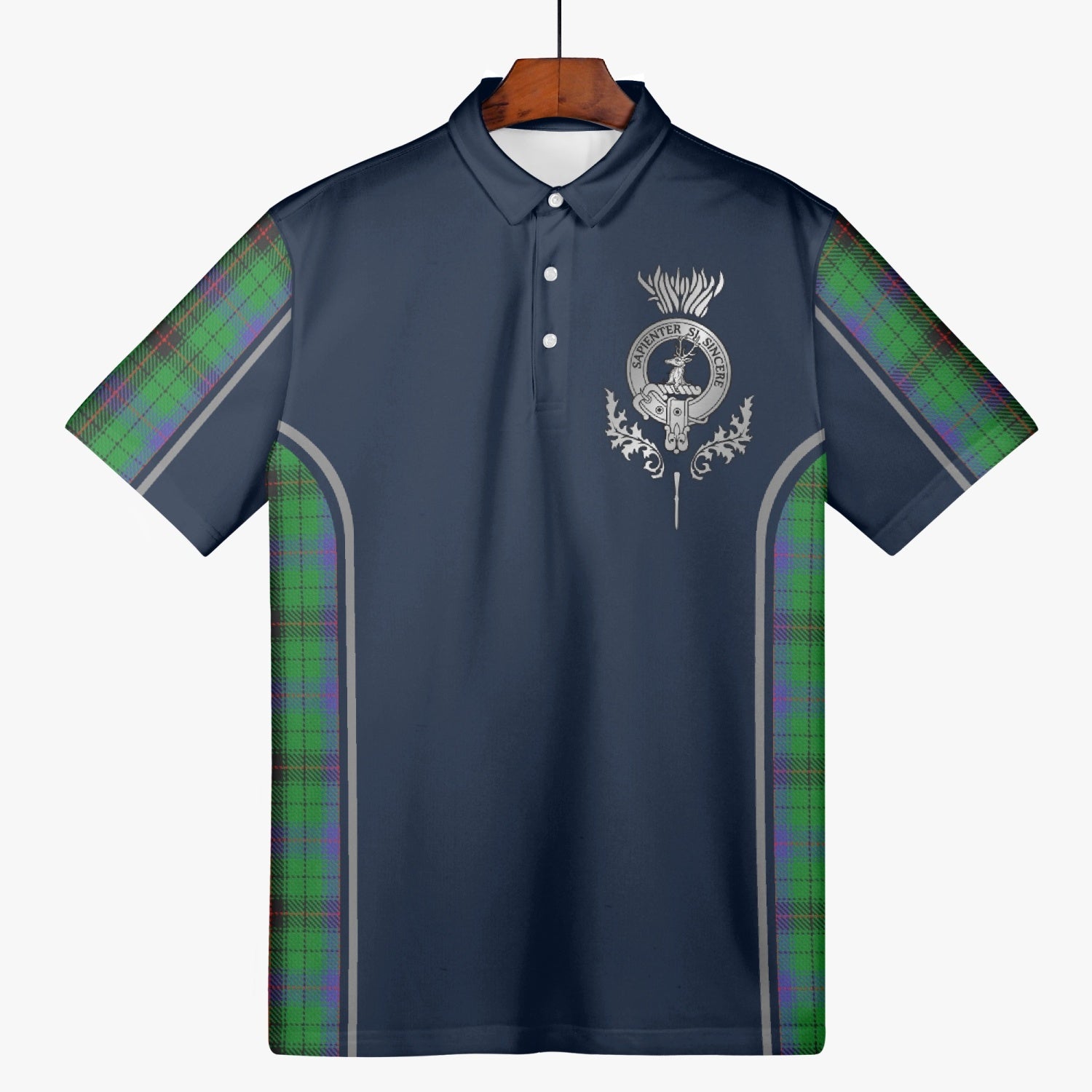 Clan Davidson Crest & Tartan Polo Shirt