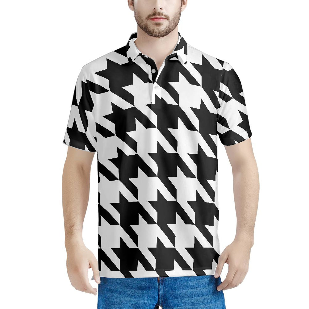 Two Tone Houndstooth Polo