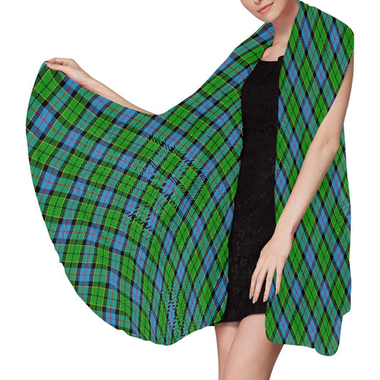 Clan Forsyth Tartan Bias Chiffon Scarf