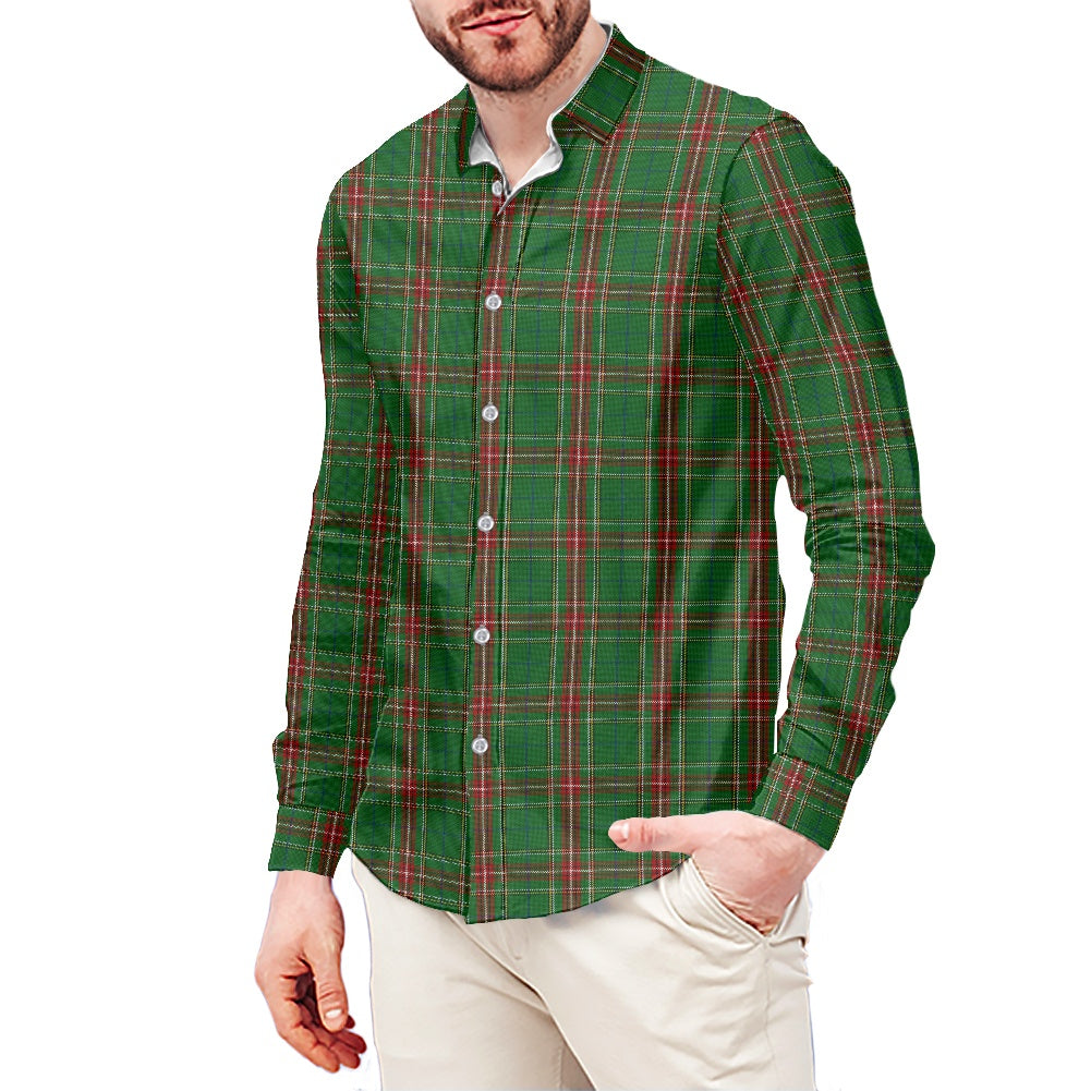 Clan Steel Tartan Men's long-sleeved shirts