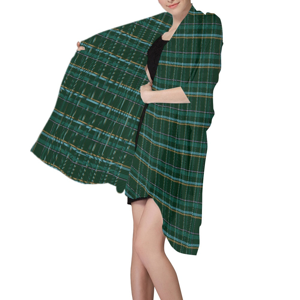 HW Tartan Chiffon Scarf