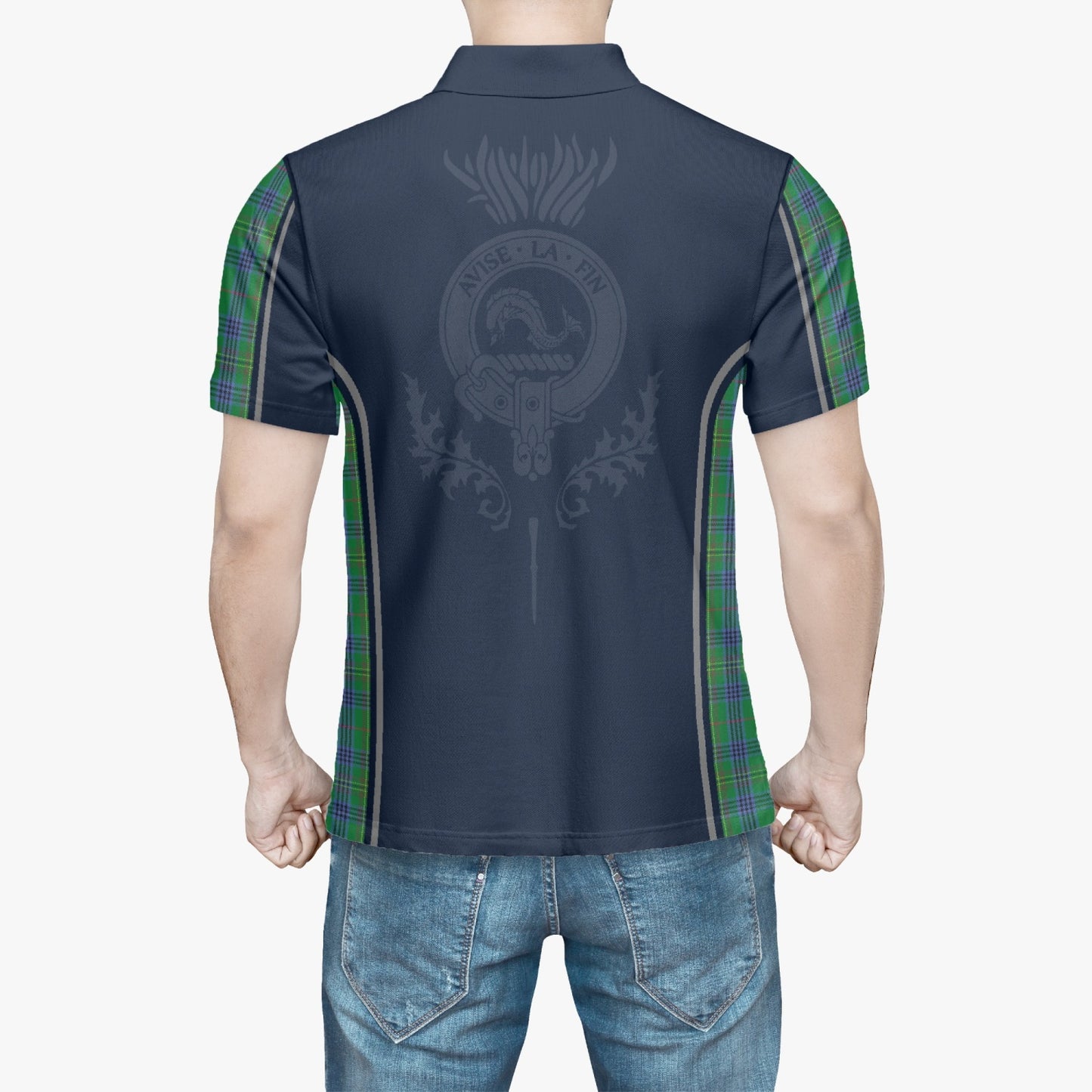 Clan Kennedy Crest & Tartan Polo Shirt