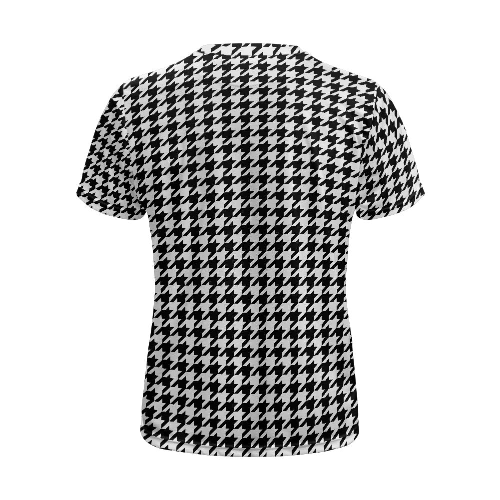 Two Tone Houndstooth Football Shirt