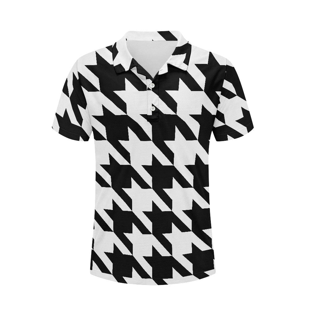 Two Tone Houndstooth Polo