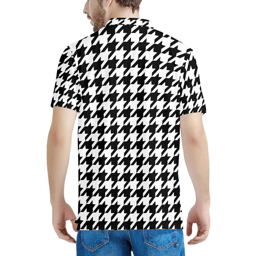 Two Tone Houndstooth Polo