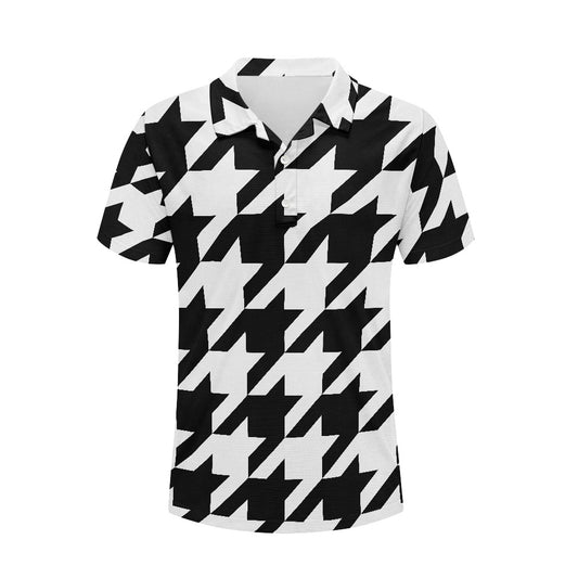 Two Tone Houndstooth Polo