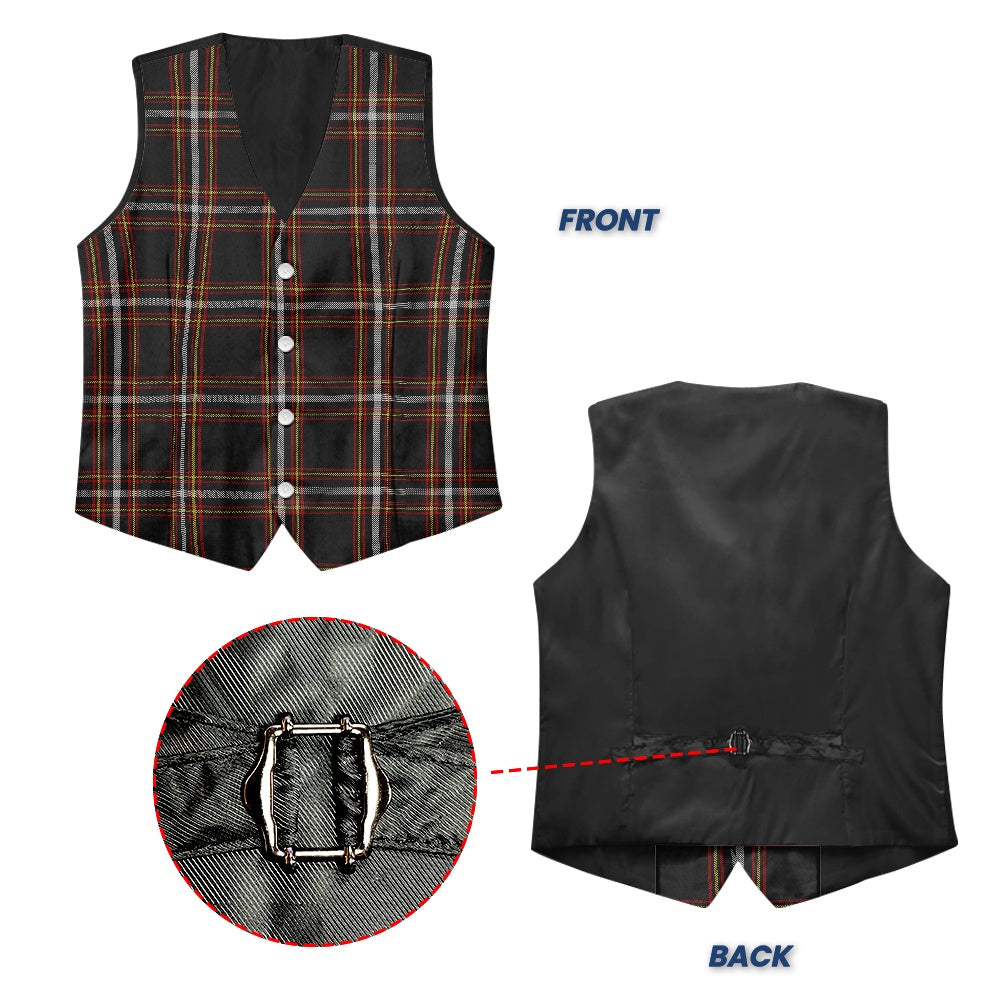Black Country Tartan Suit vest jacket