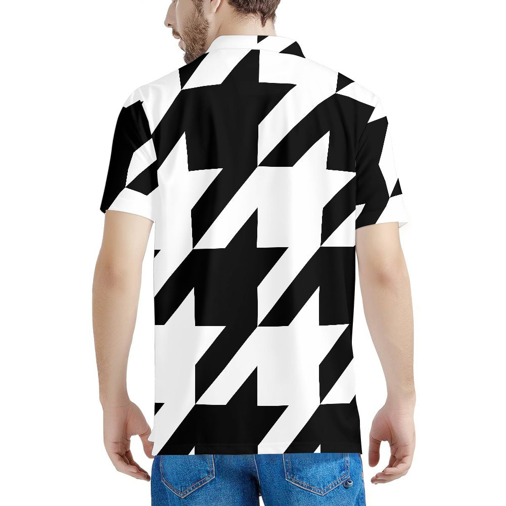 Two Tone Houndstooth Polo