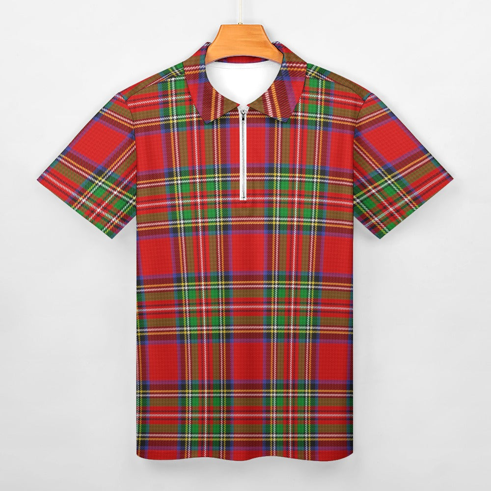 Clan Stewart Tartan Short sleeve polo shirt
