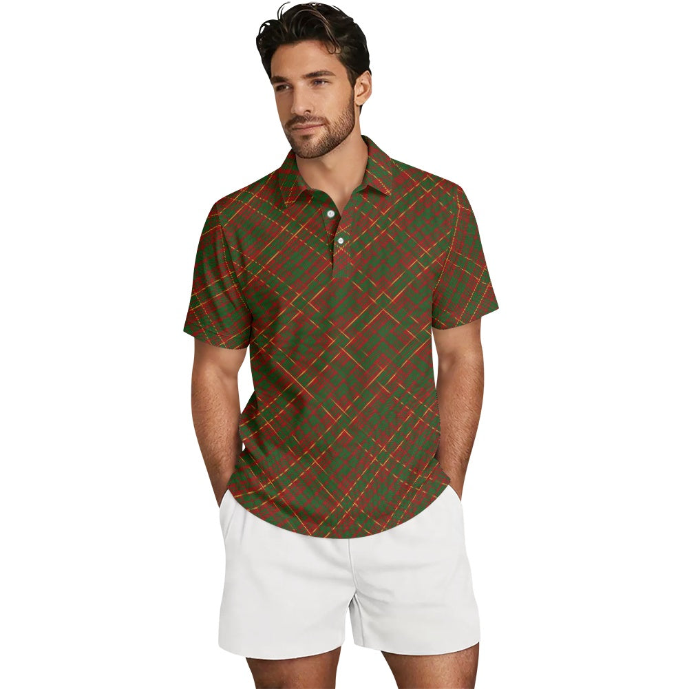 Clan MacRurie Tartan Bias Polo