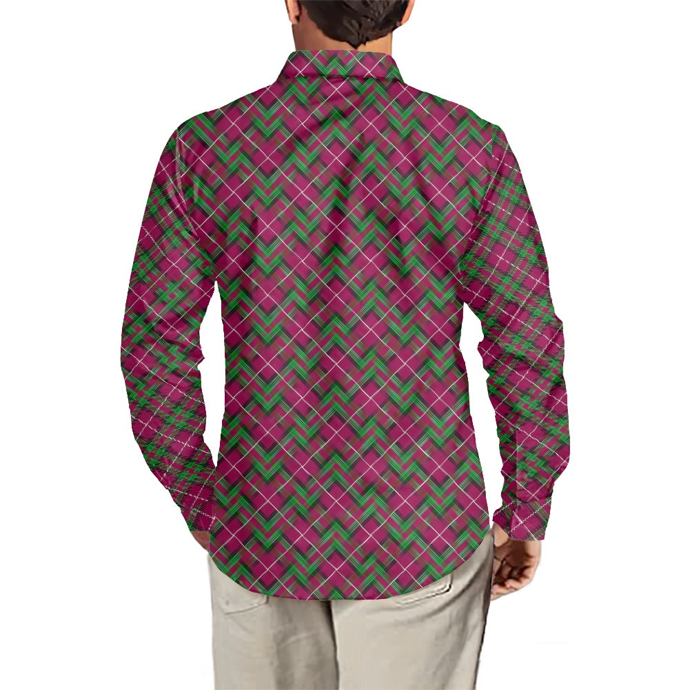 Clan Stewart of Bute Tartan Men's long-sleeved shirt