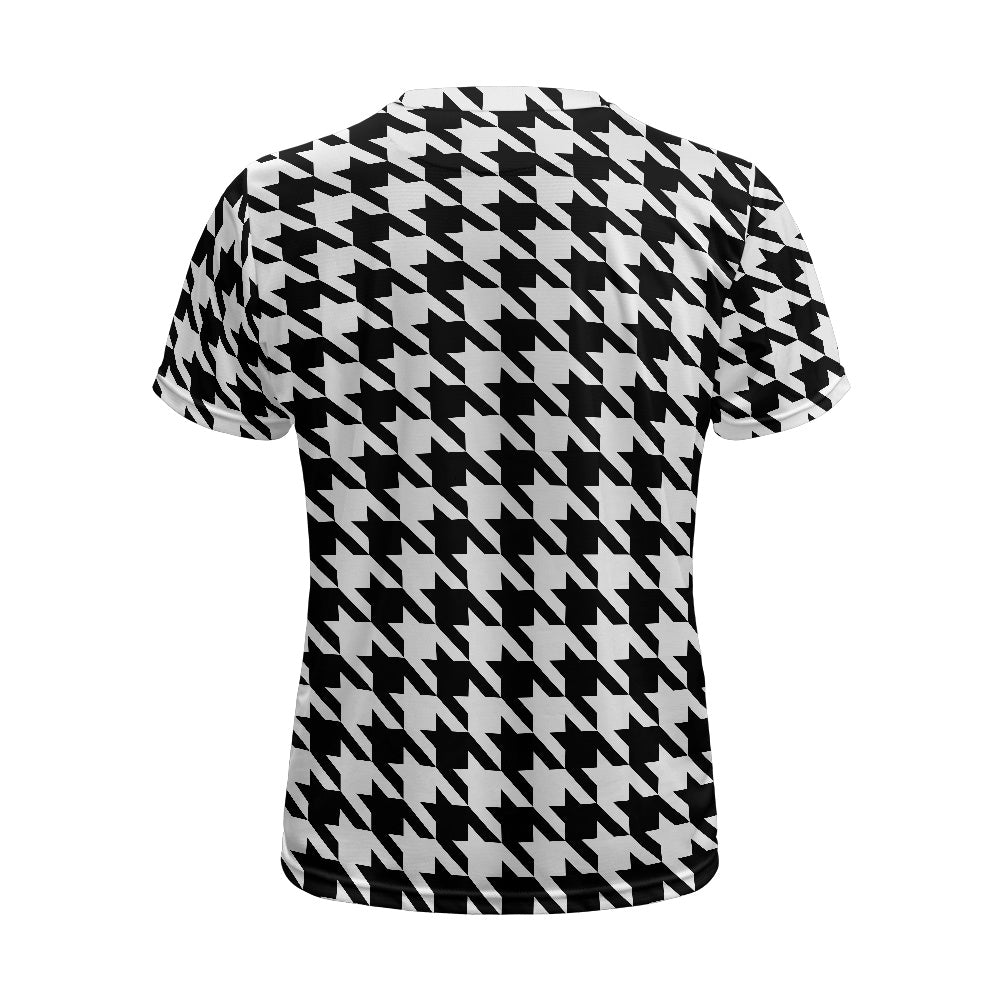 Two Tone Houndstooth Football Shirt