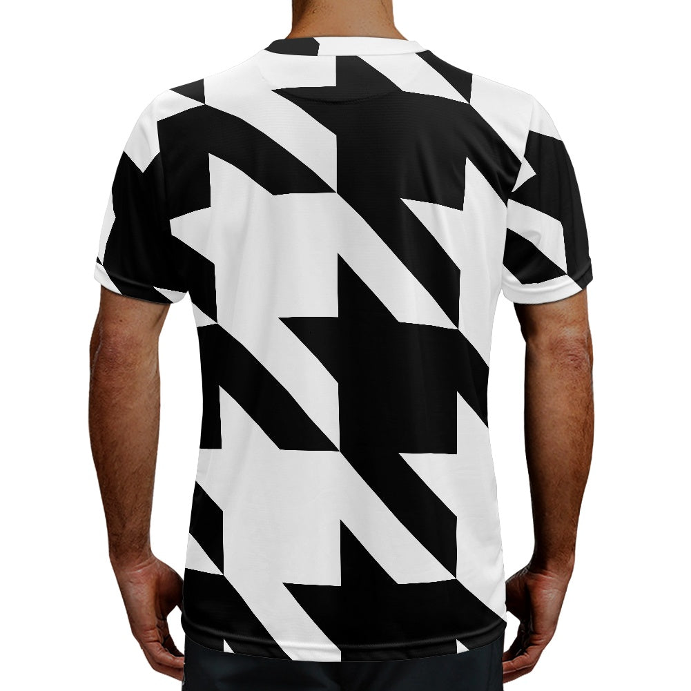 Two Tone Houndstooth Football Shirt