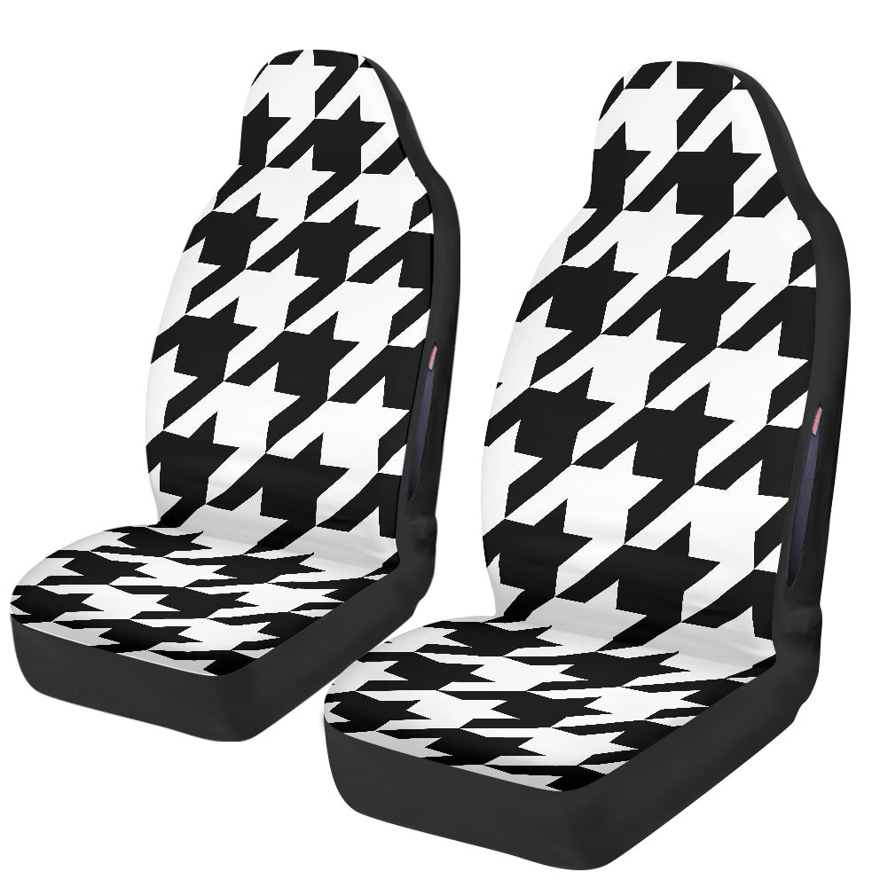 Two Tone Houndstooth Waterproof car front seat cover (with airbag hole)
