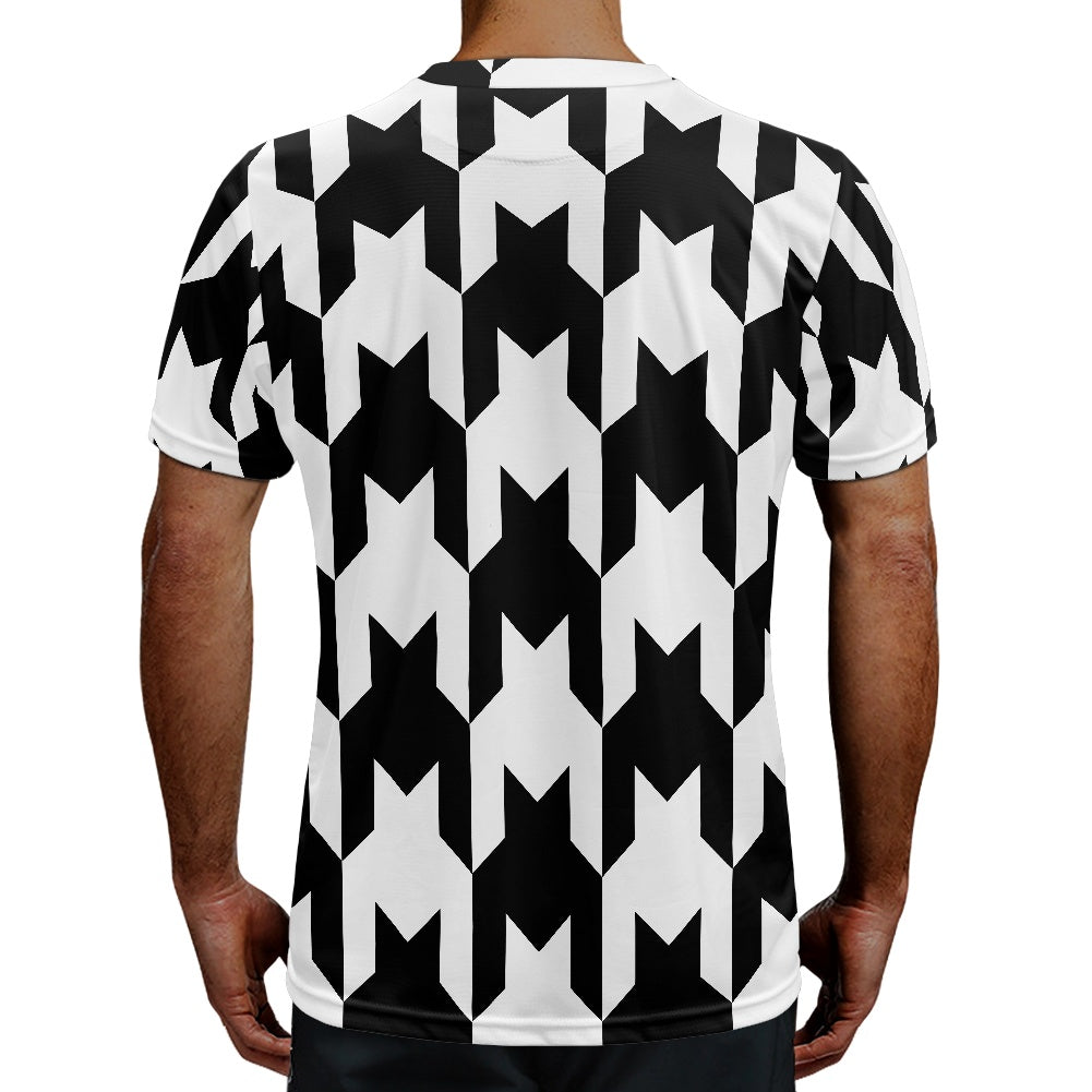 Two Tone Houndstooth Football Shirt