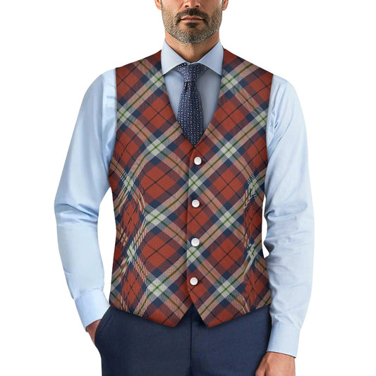 Breizh | Breton | Bretagne Bro-Sant-Malou Tartan Bias Suit vest jacket