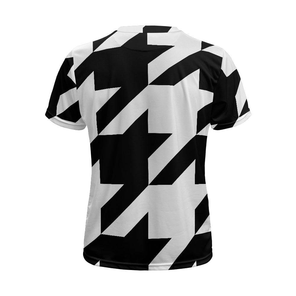 Two Tone Houndstooth Football Shirt