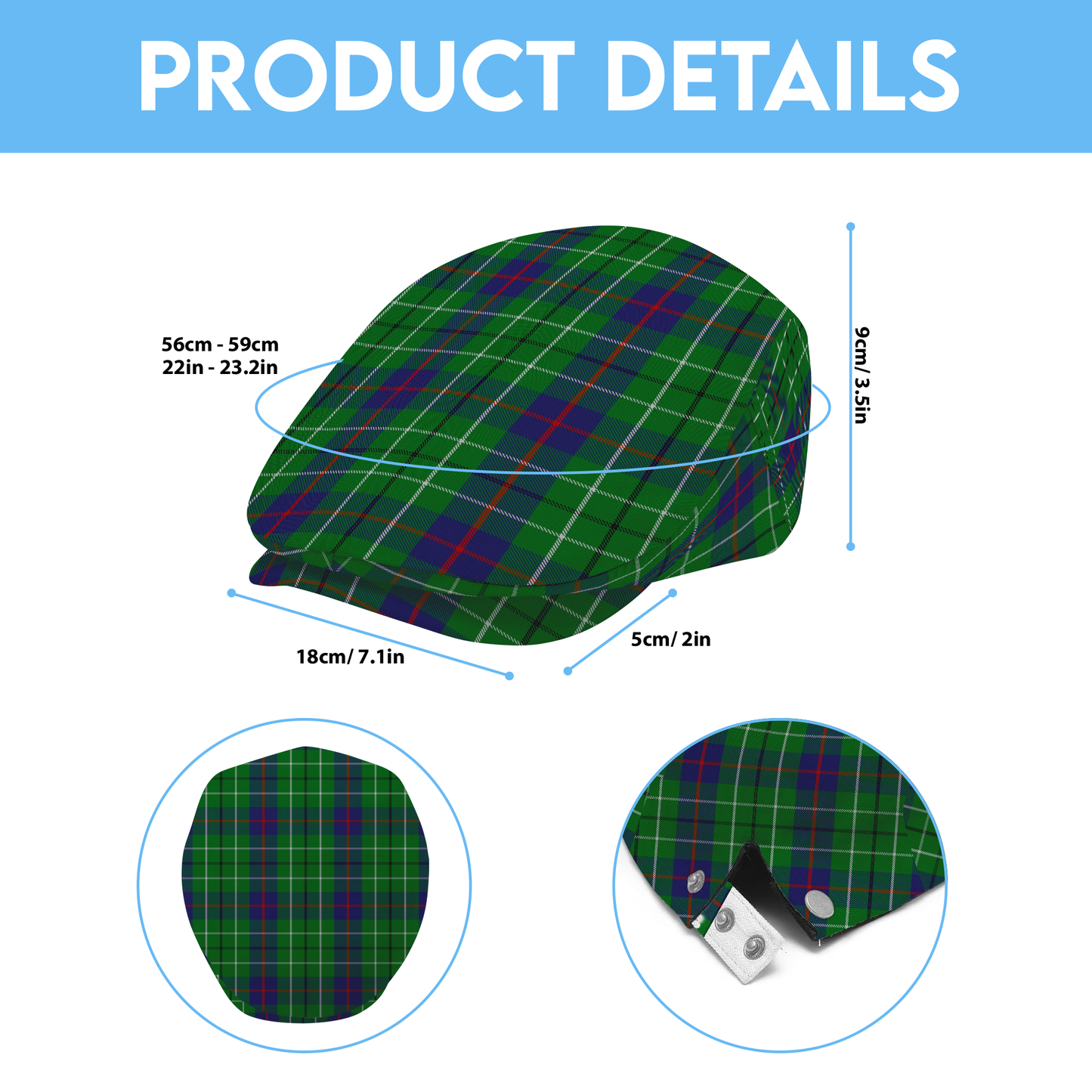 Clan Duncan Tartan Flat Cap