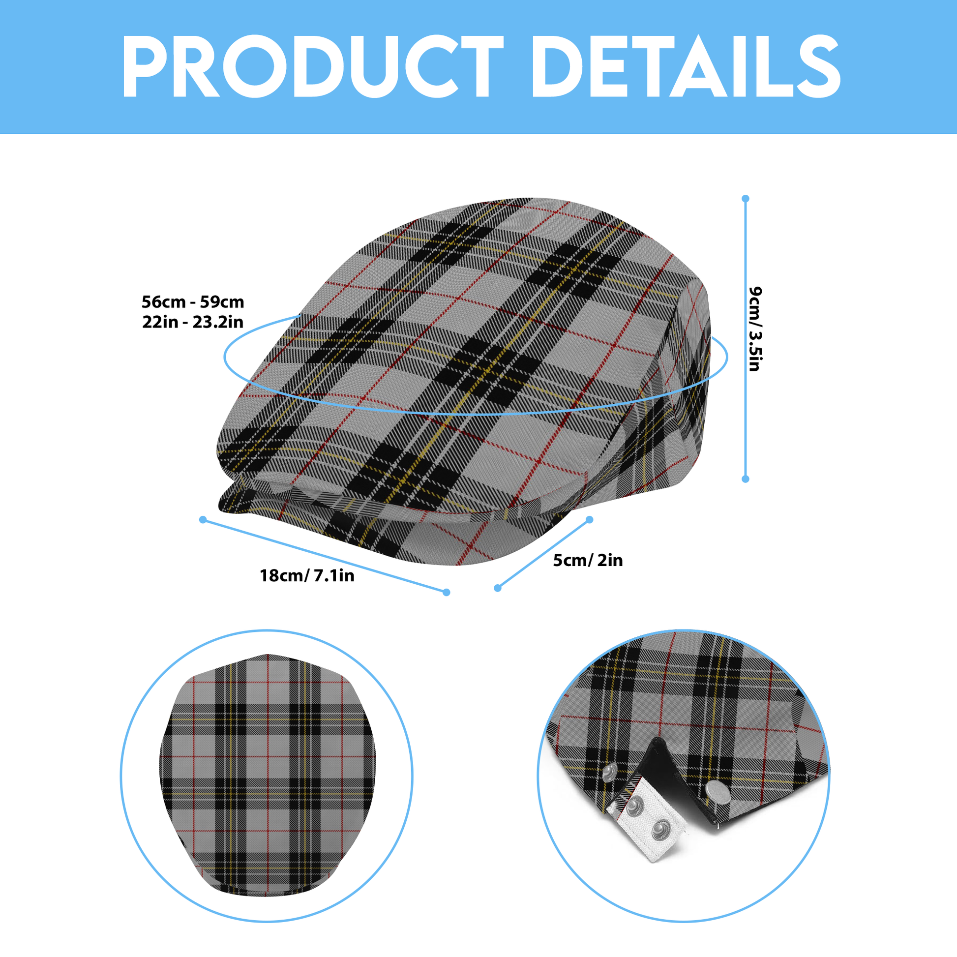 Clan MacPherson Tartan Flat Cap