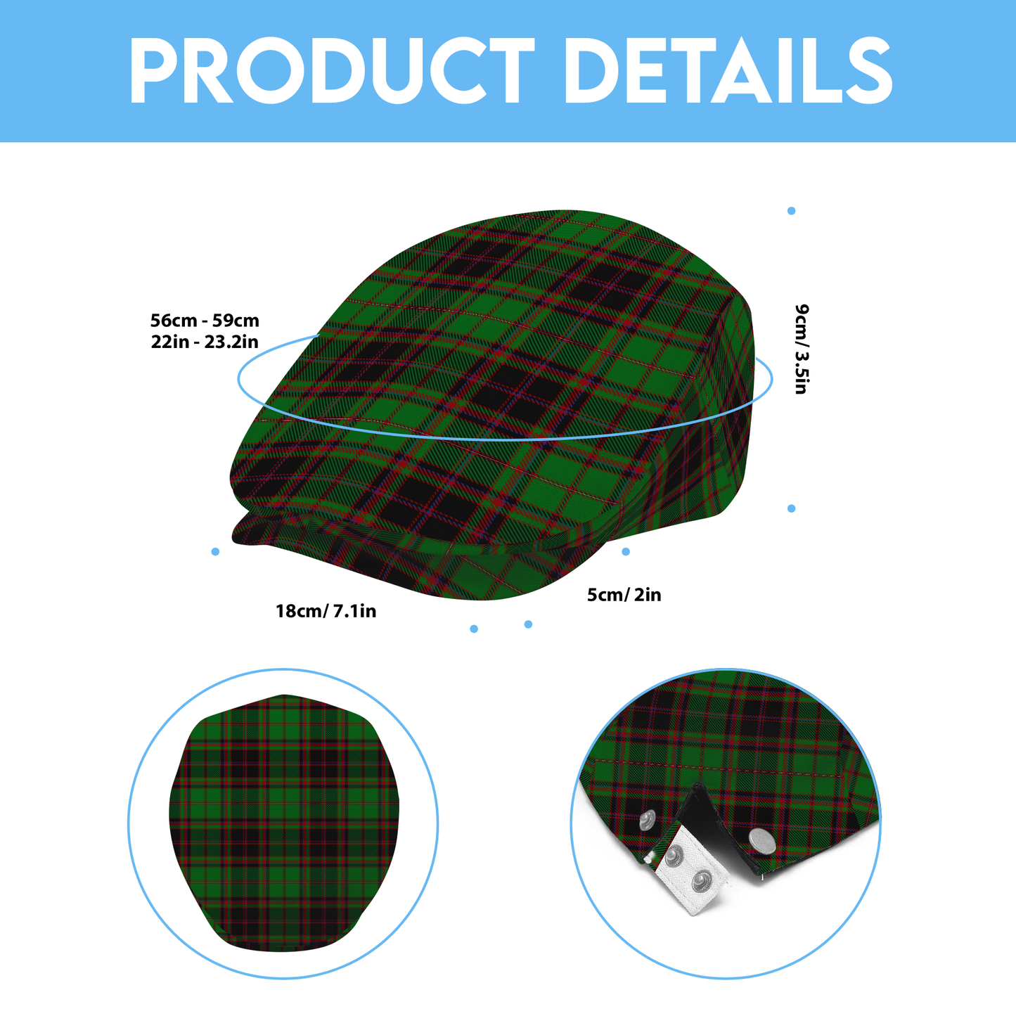 Clan Buchan Tartan Flat Cap