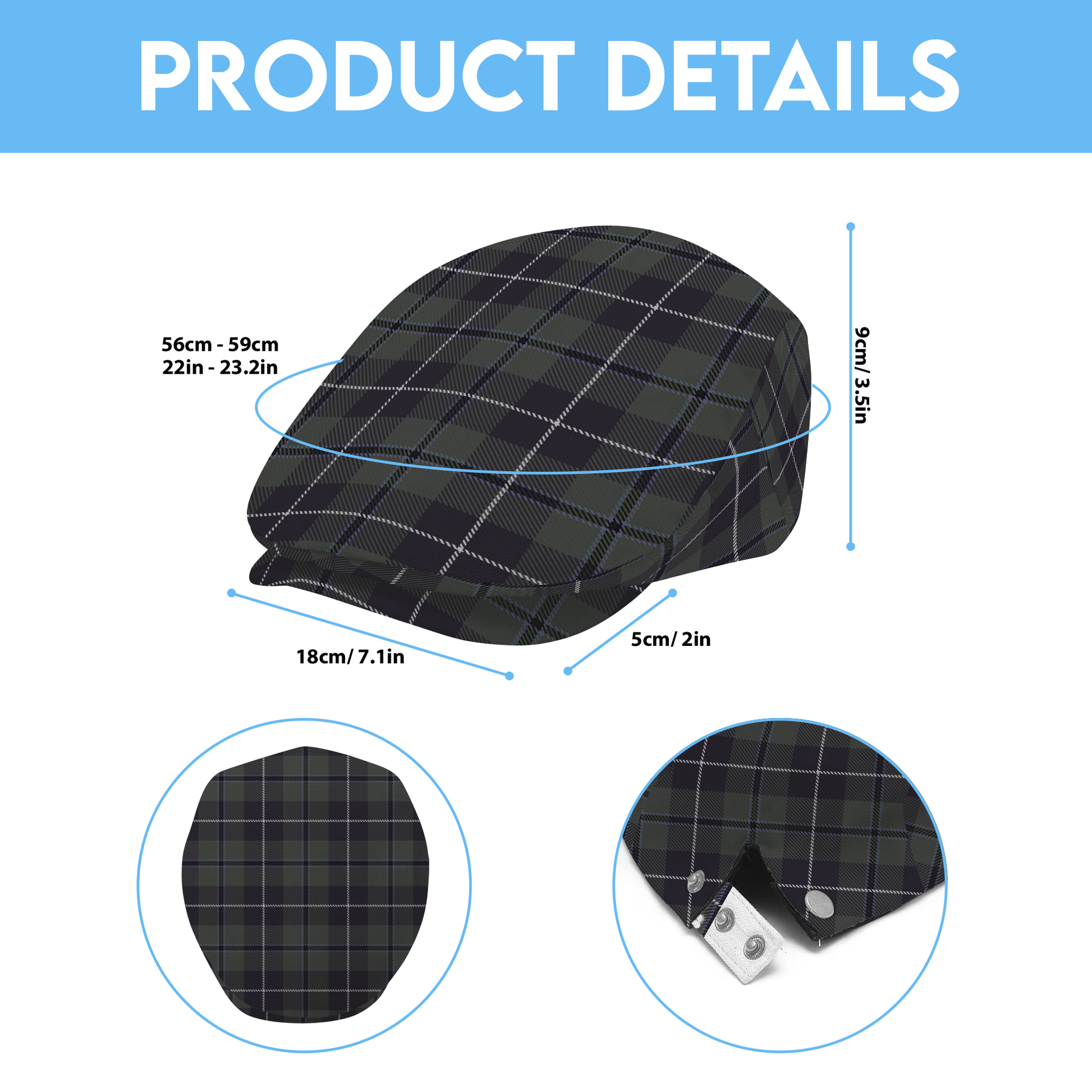 Clan Douglas Ancient Tartan Flat Cap