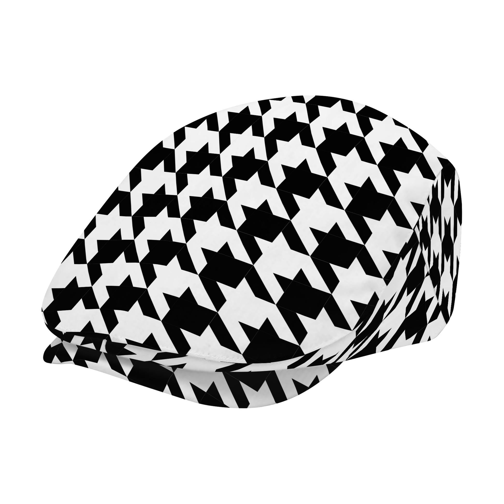 Two Tone Houndstooth (L) Flat Cap