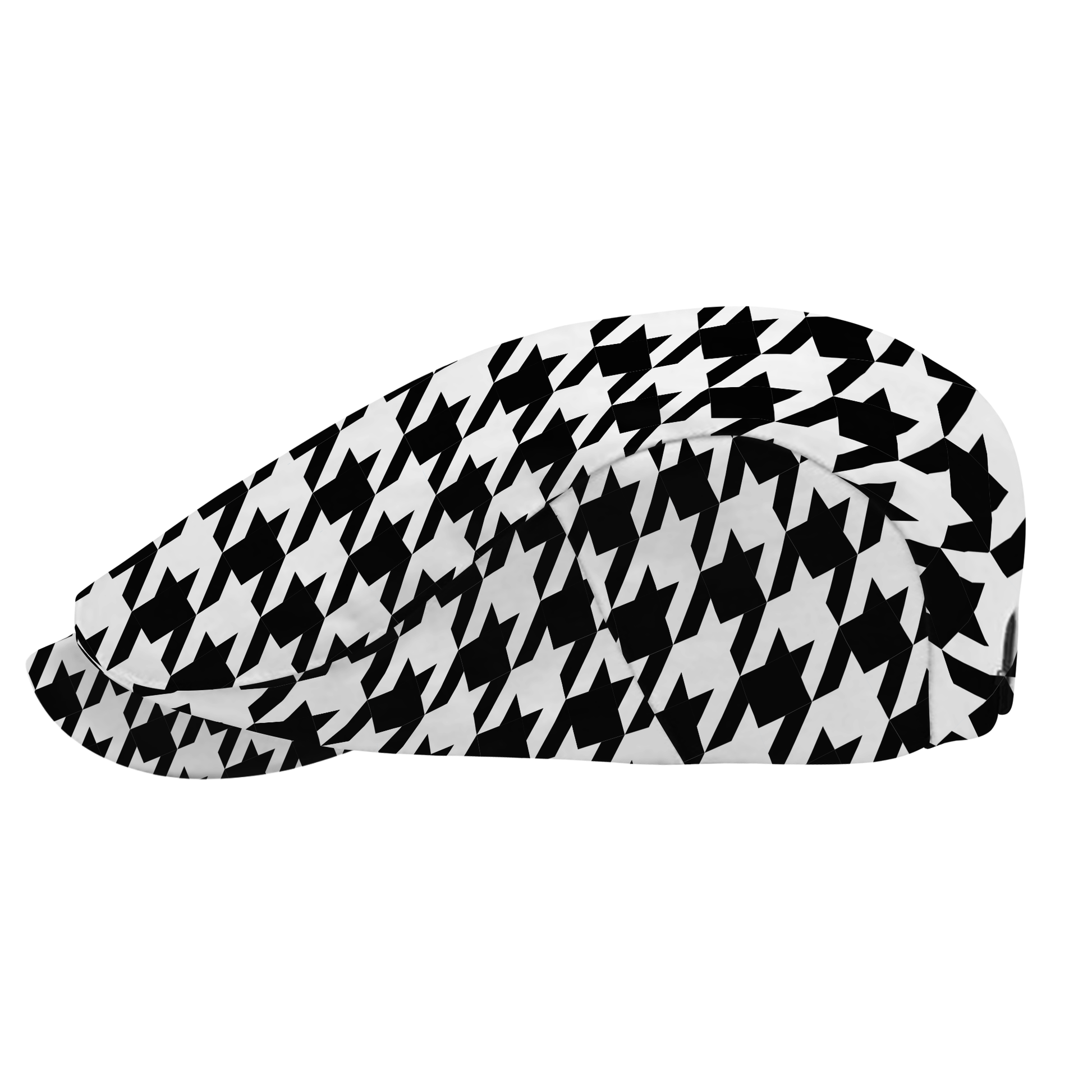 Two Tone Houndstooth (L) Flat Cap