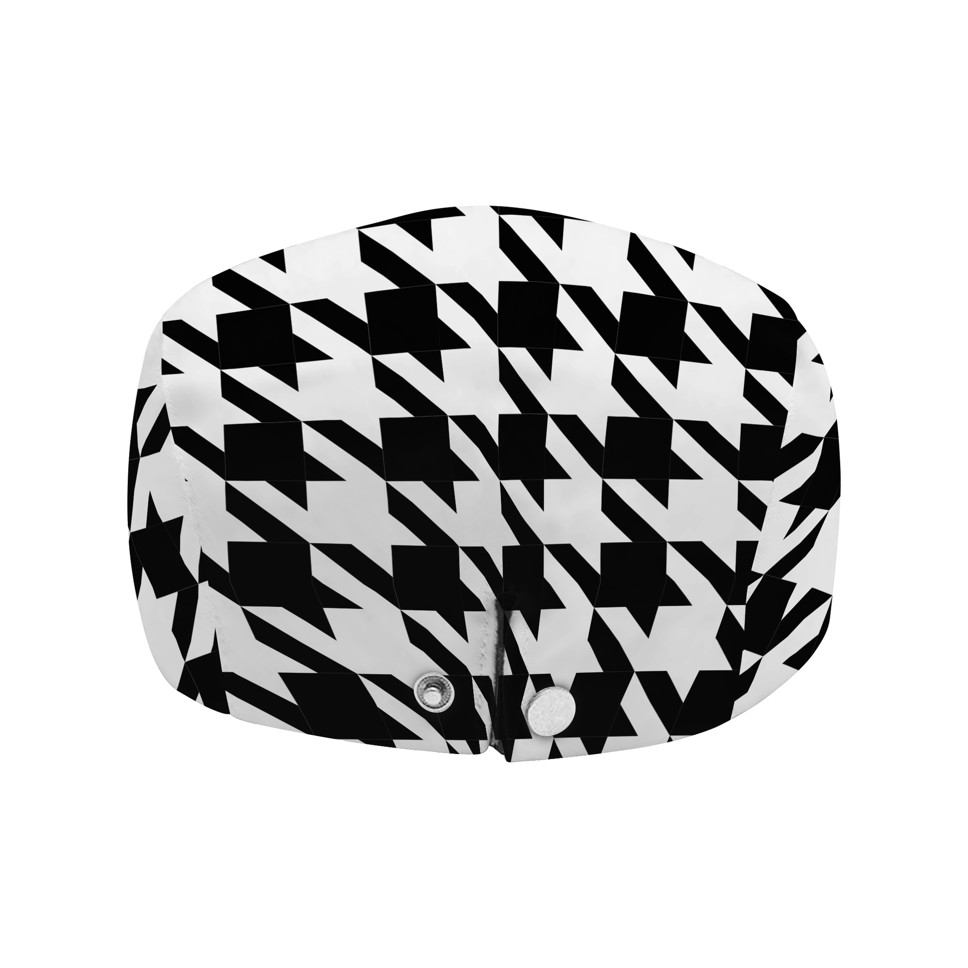 Two Tone Houndstooth (L) Flat Cap
