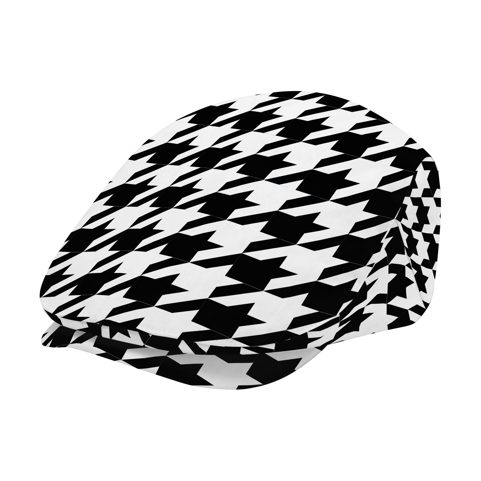Two Tone Houndstooth (R) Flat Cap