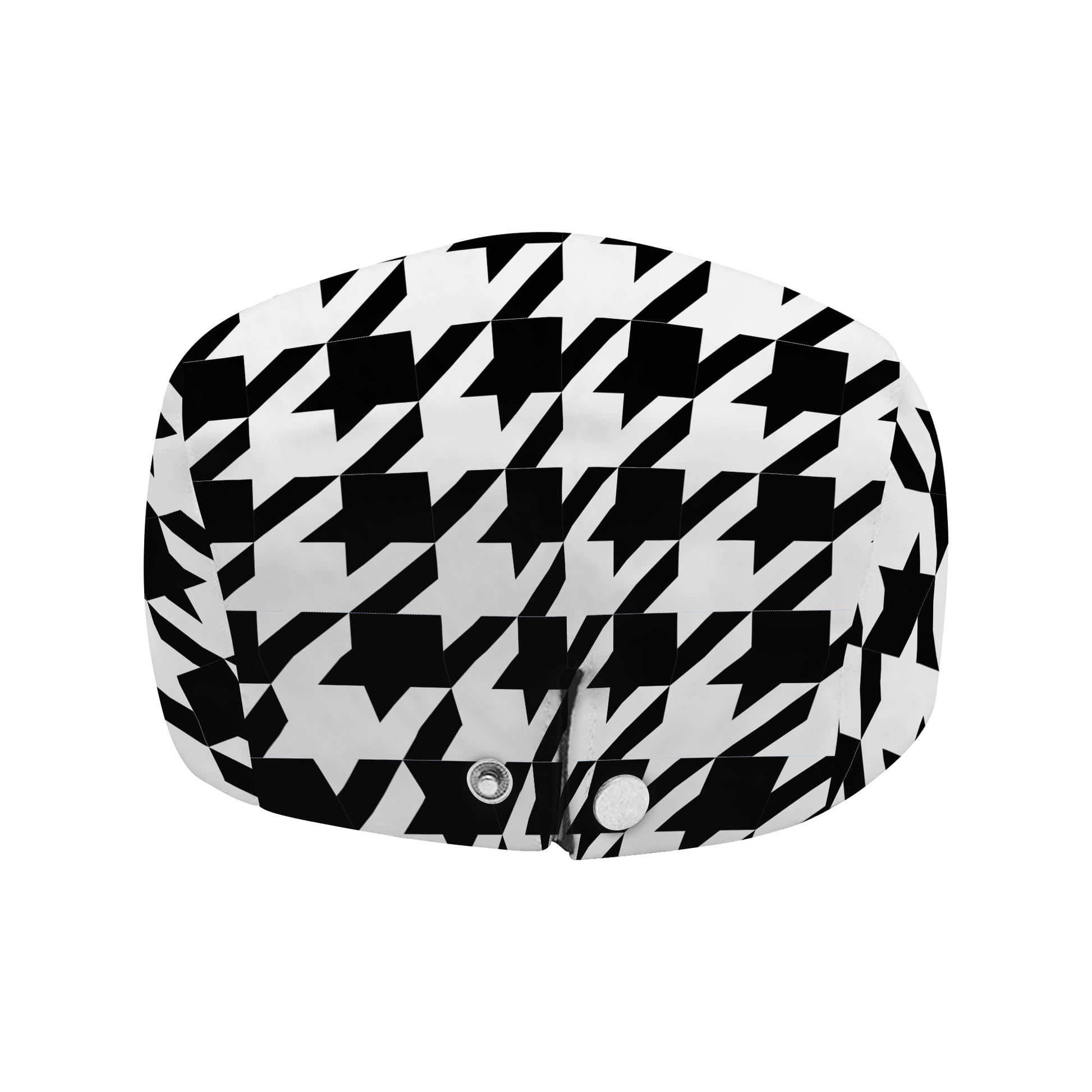 Two Tone Houndstooth (R) Flat Cap