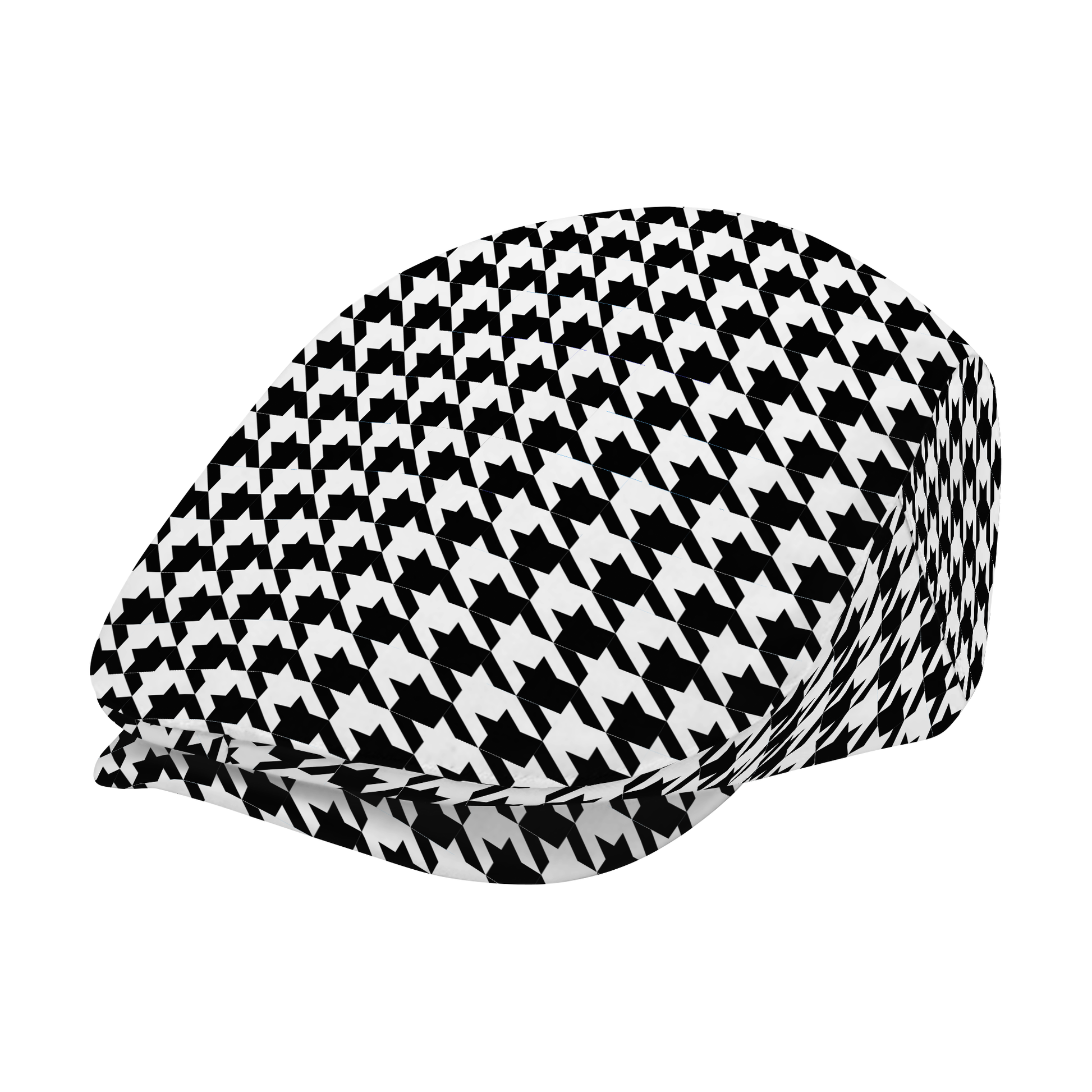 Two Tone Houndstooth (L) Flat Cap