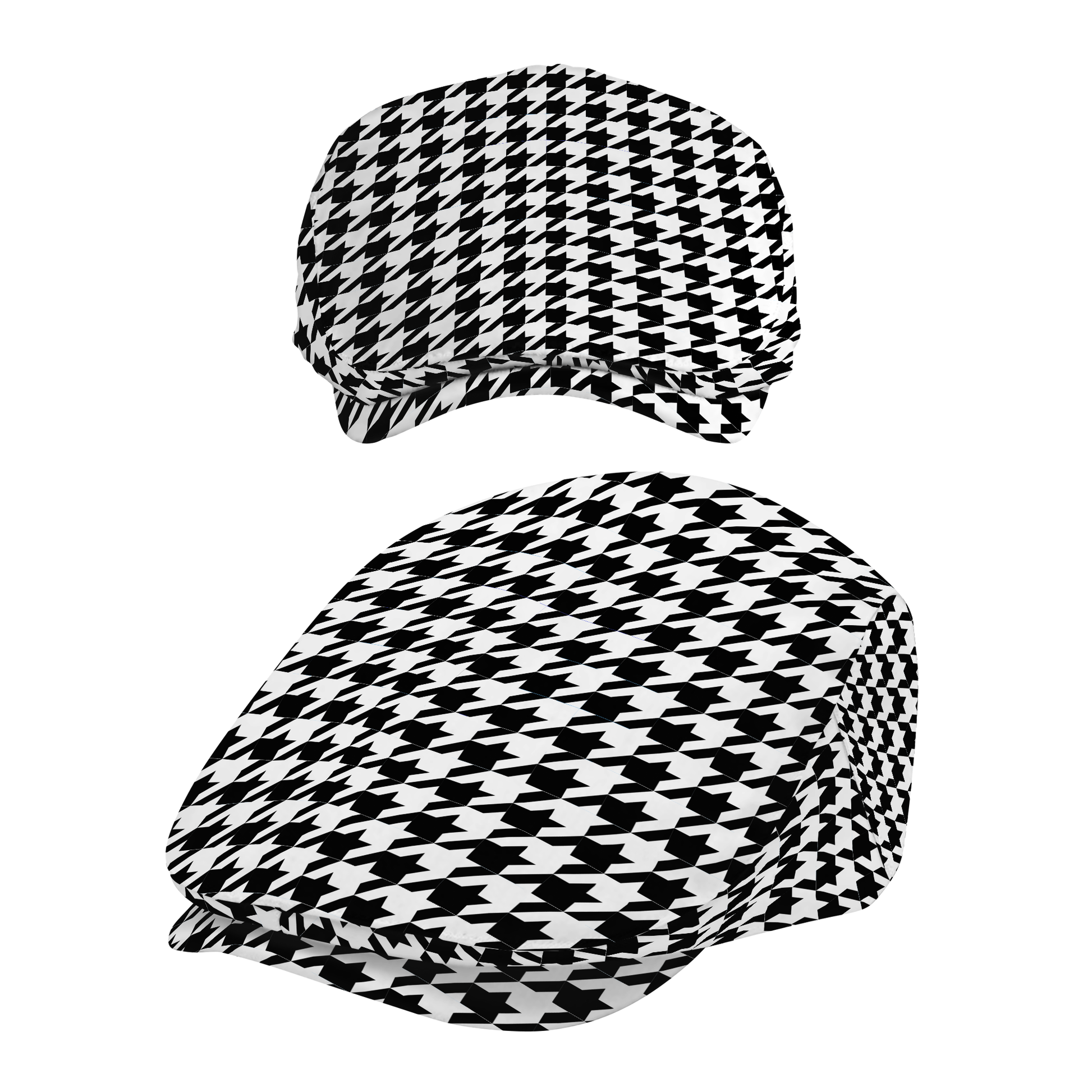Two Tone Houndstooth (R) Flat Cap