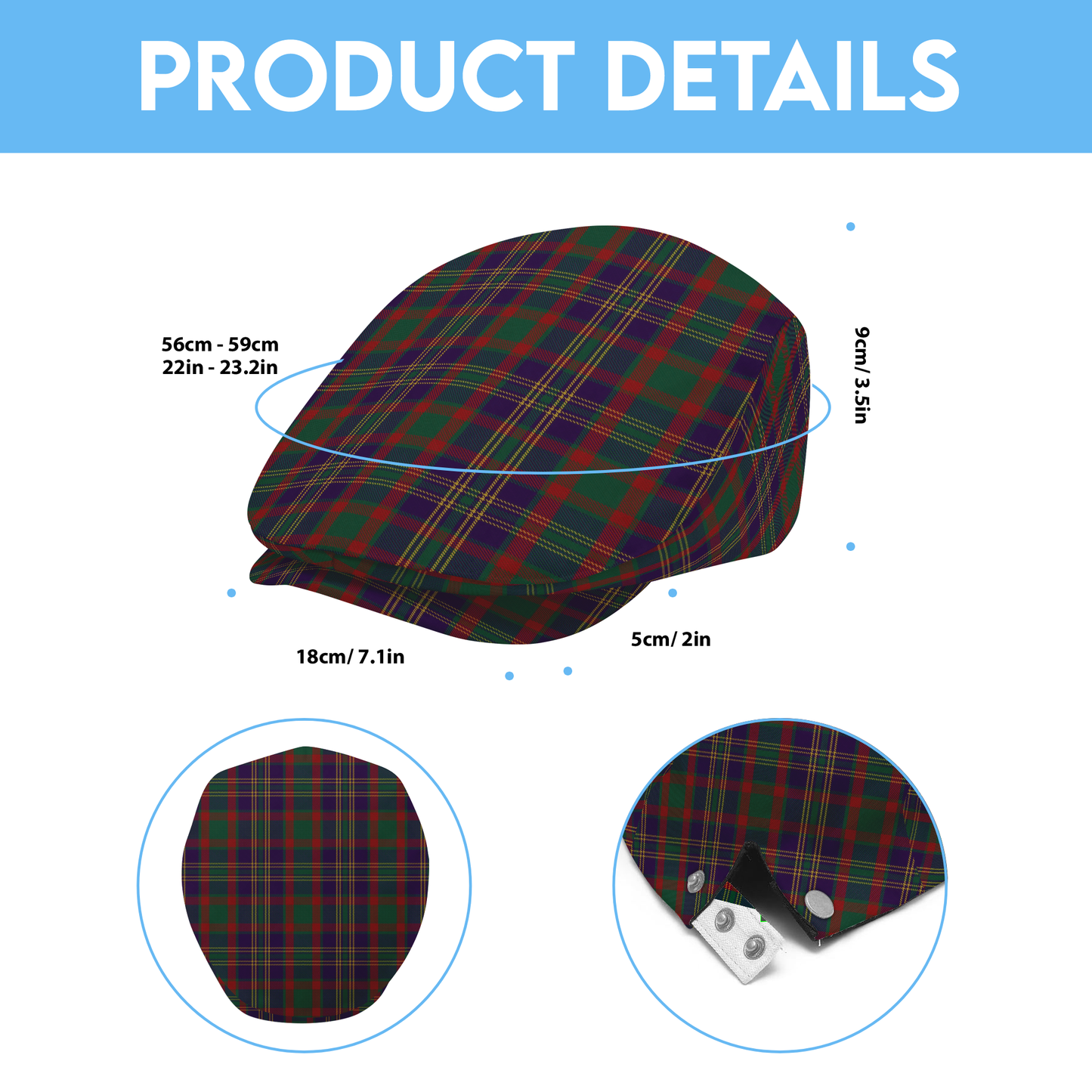 County Cork Tartan Flat Cap
