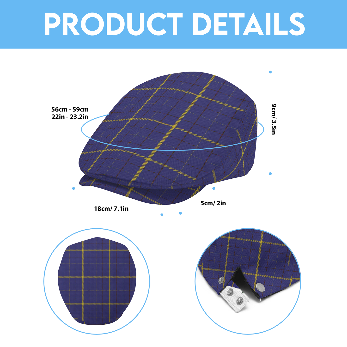 Clan Pearson Tartan Flat Cap