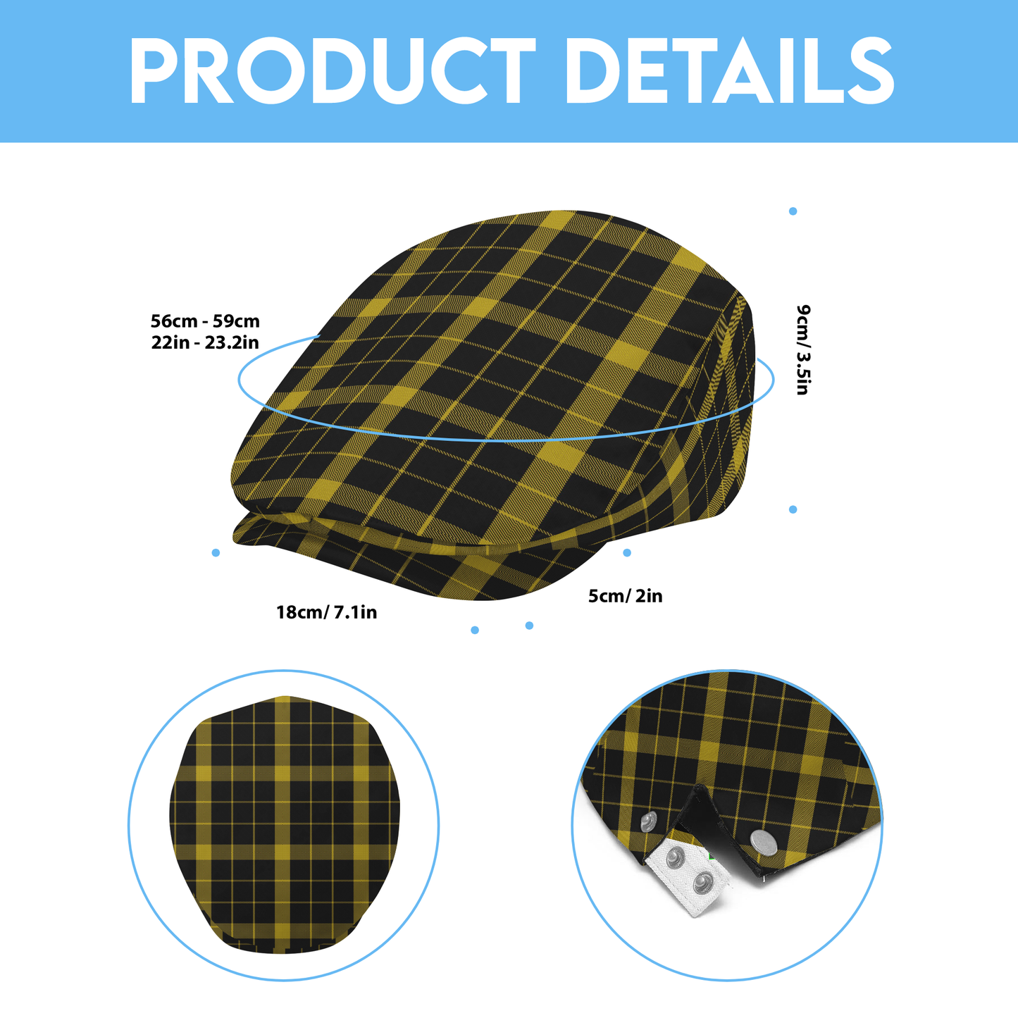 Clan Raeburn Tartan Flat Cap