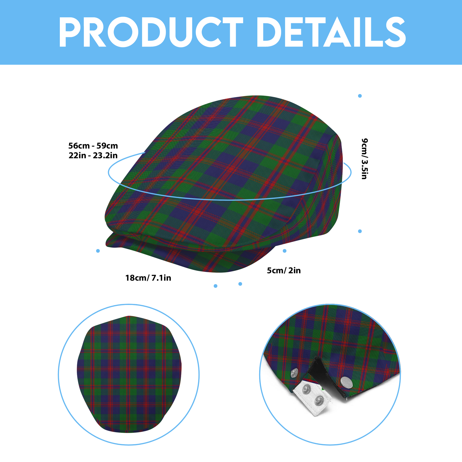 Clan Donnachaidh of Struan Tartan Flat Cap