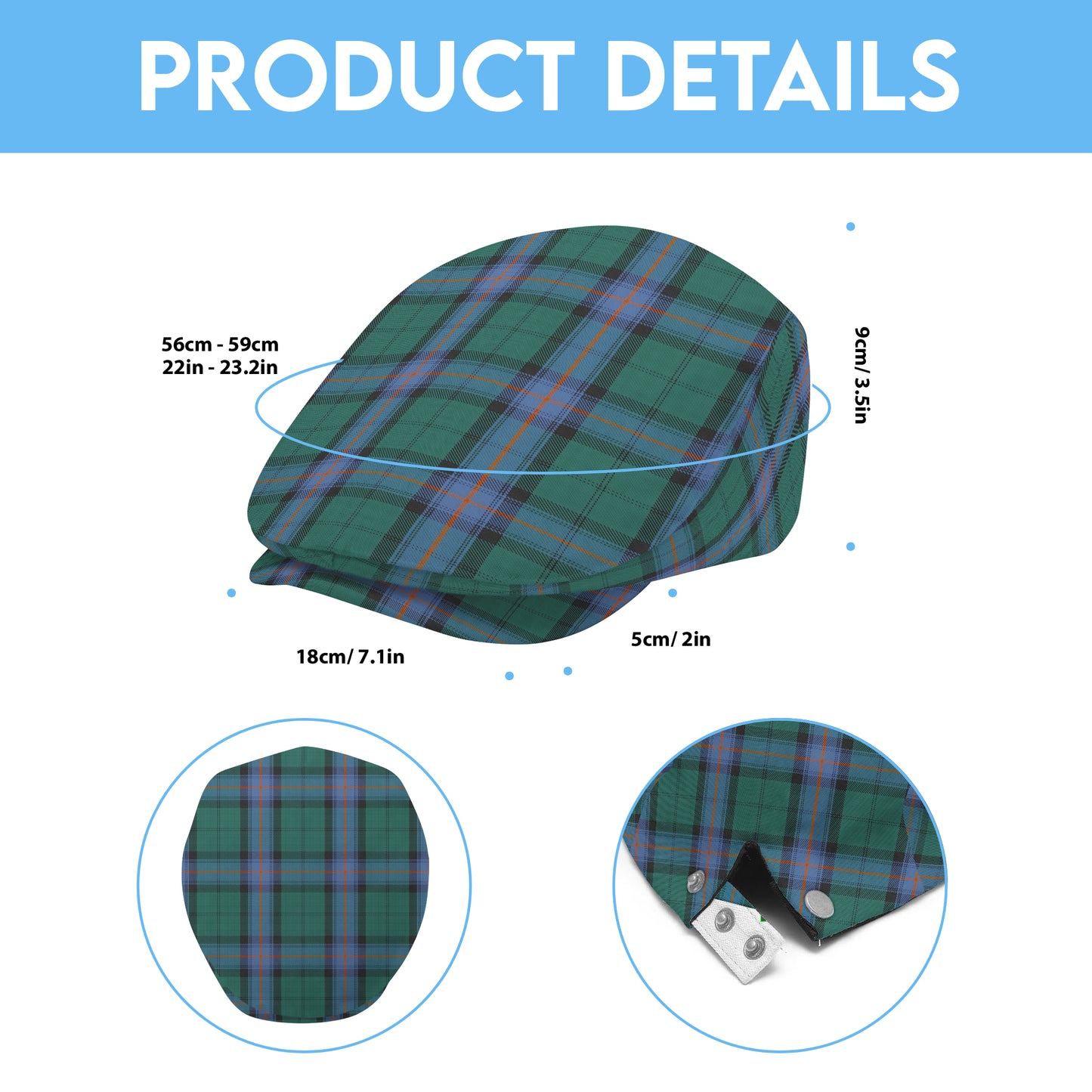 Clan Armstrong Ancient Tartan Flat Cap
