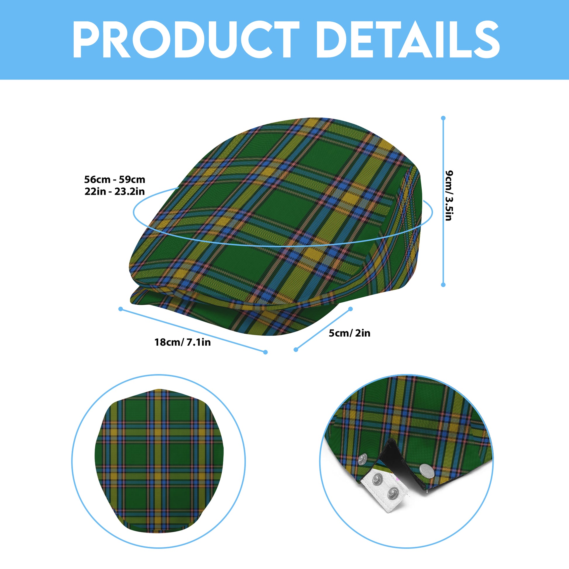 Canada - Alberta Tartan Flat Cap