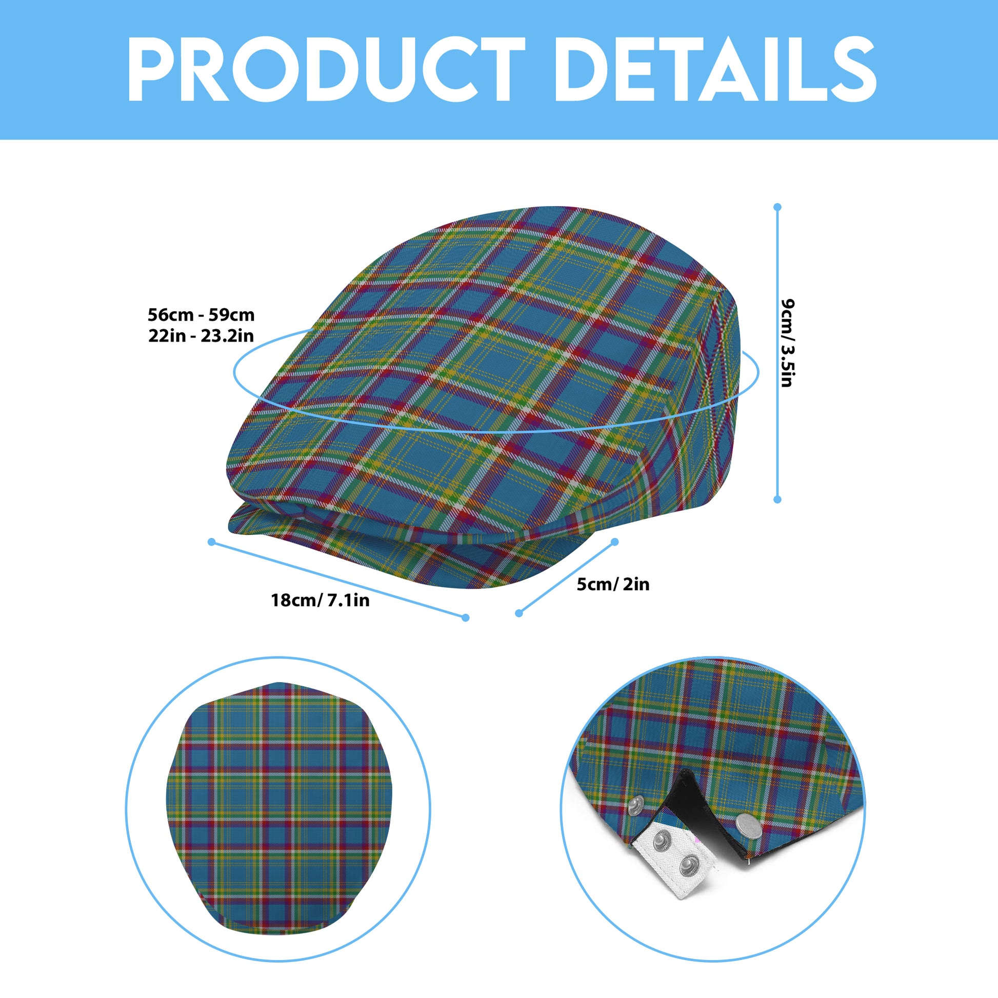 Canada - Yukon Tartan Flat Cap