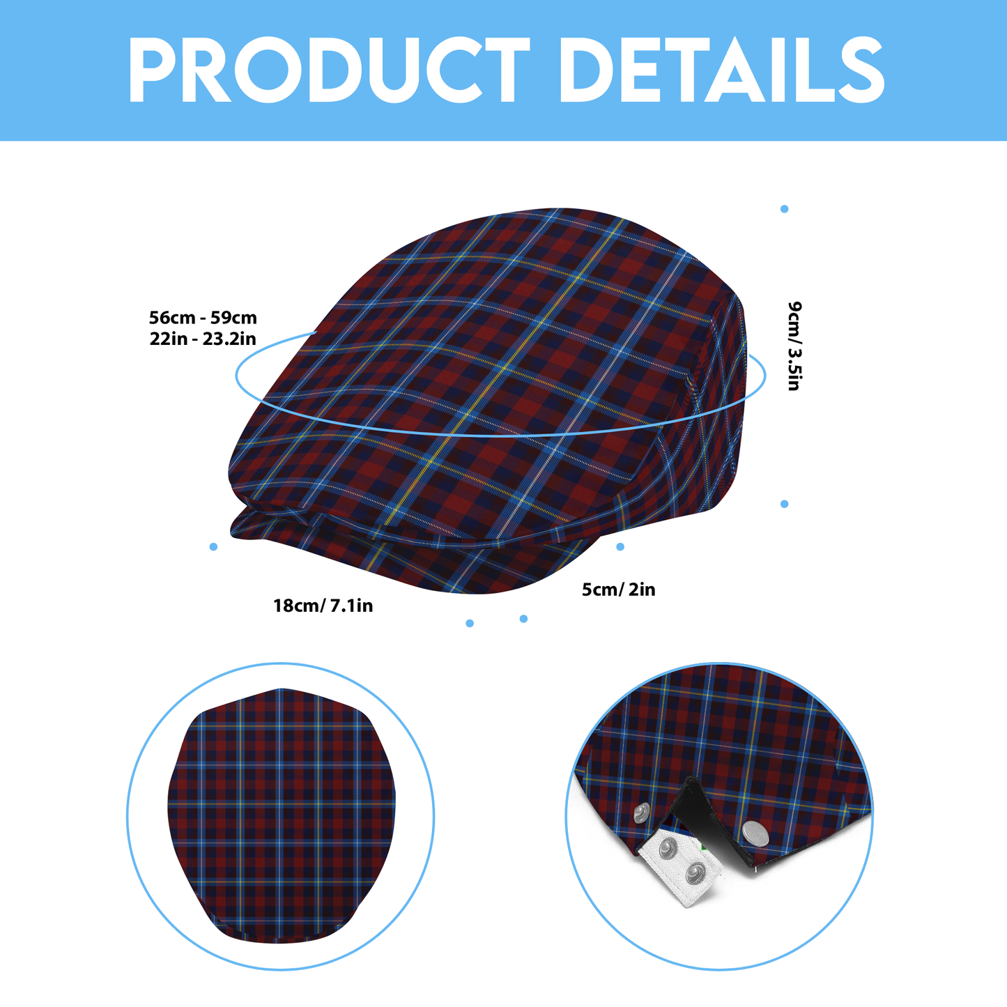 Highland Titles Tartan Flat Cap