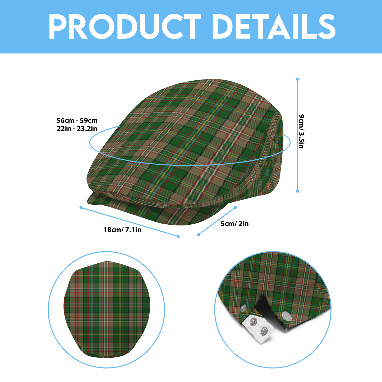 US State - Arizona Tartan Flat Cap