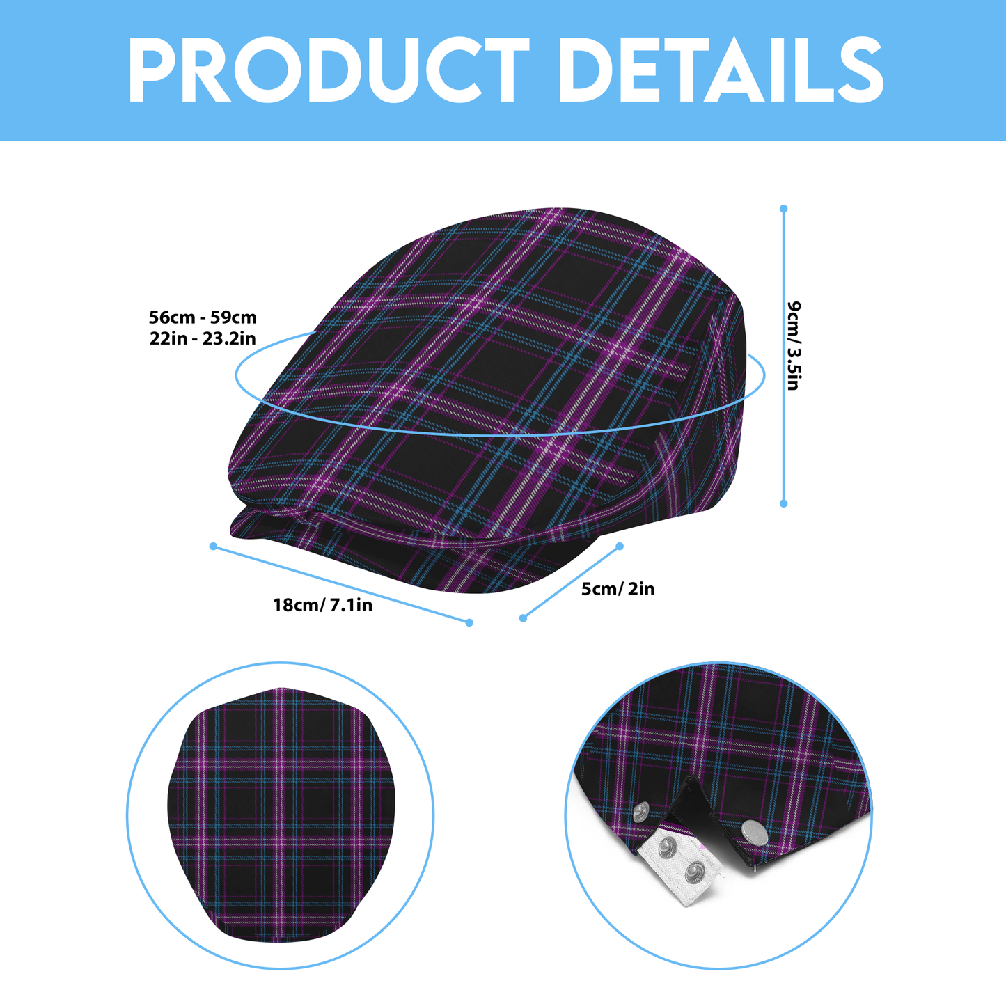 Clan Ironside Tartan Flat Cap