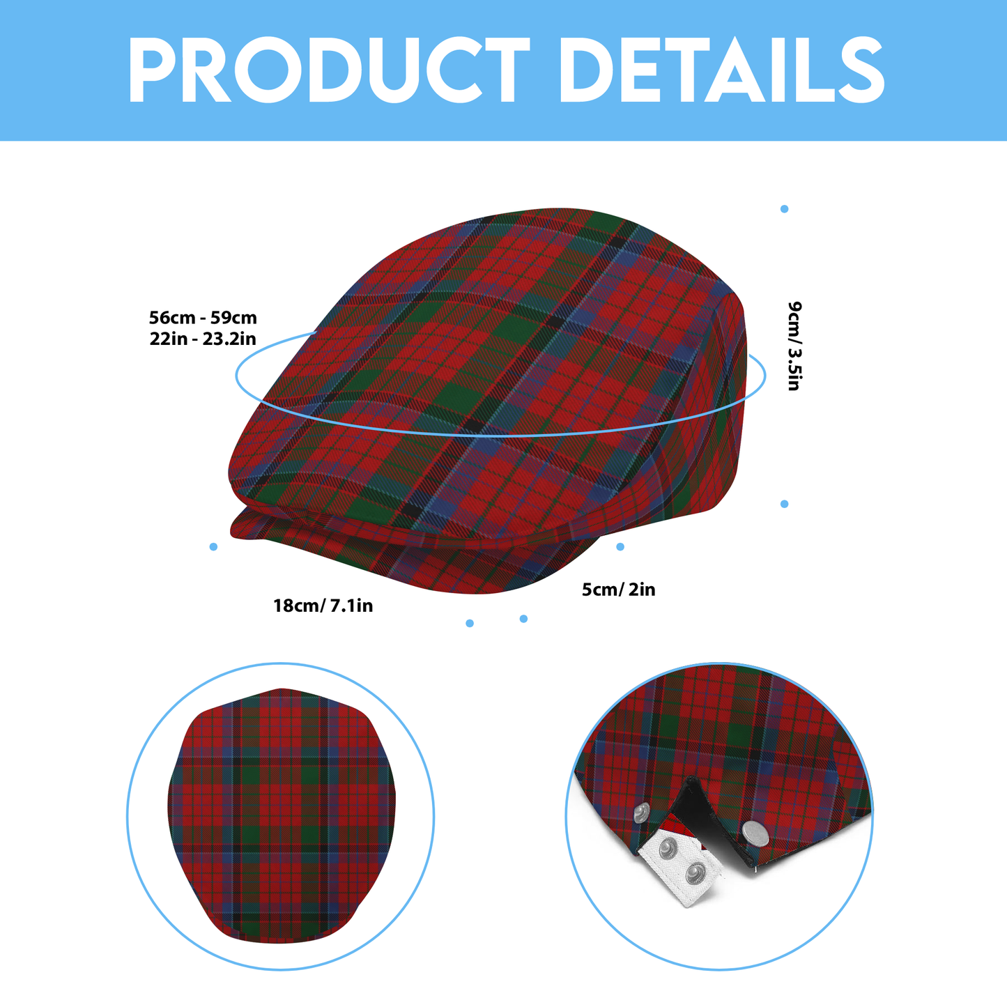 Clan MacNeacail Tartan Flat Cap