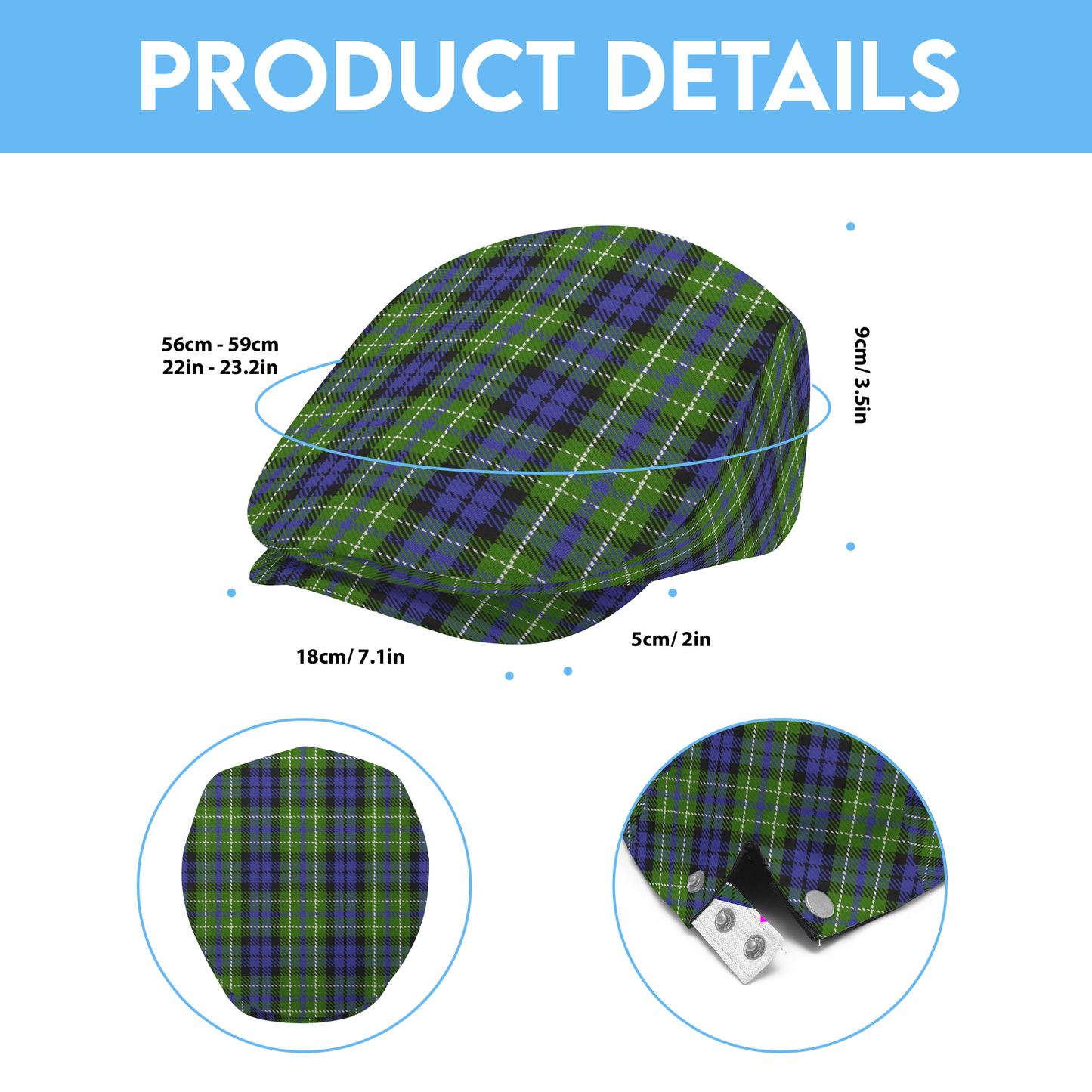 Clan MacNeill of Gigha Tartan Flat Cap