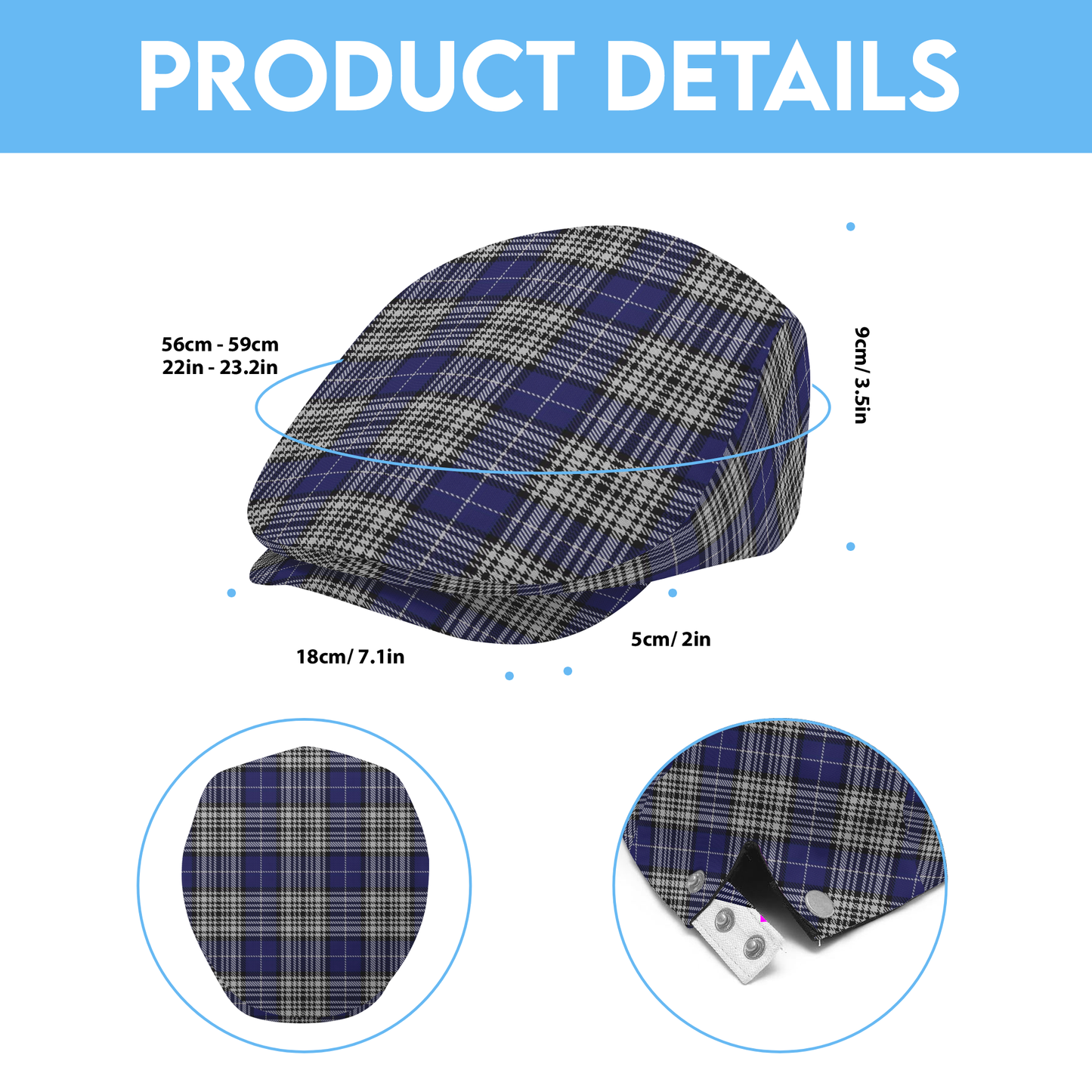 Clan Napier Tartan Flat Cap