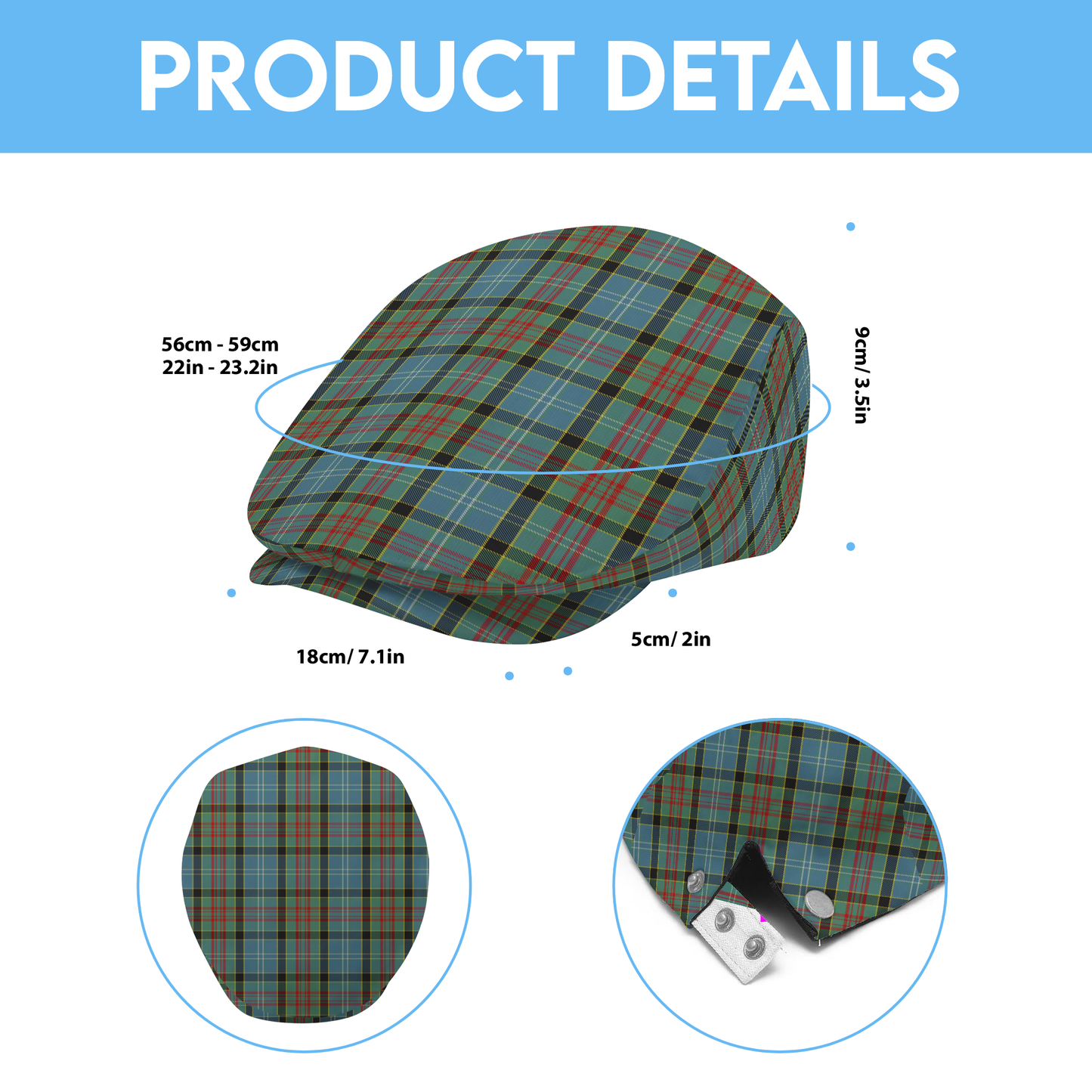 District Paisley Tartan Flat Cap
